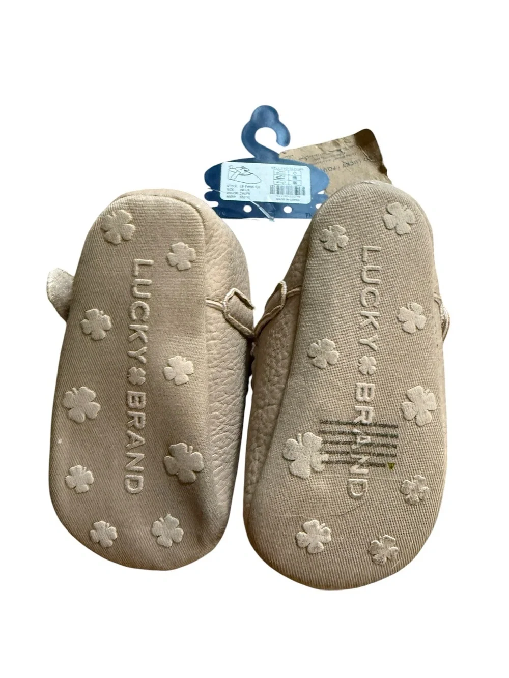 Lucky Brand Baby Girls Tan Mary Jane Crib Shoes